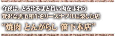 焼肉とんがらしの説明