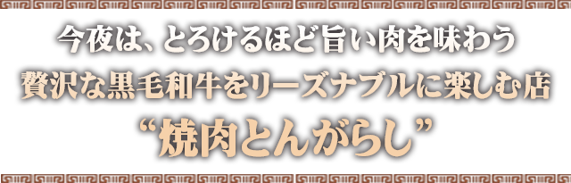 ‟焼肉 とんがらし 笹下本店”